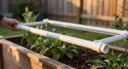Building a Removable PVC Shade Frame Over a Raised Bed