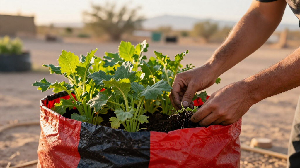 Grow Bag Color and Root Temperature in Full Desert Sun