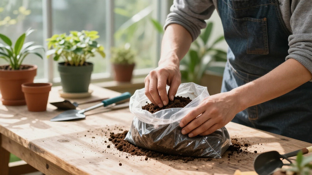 Refreshing Last Season's Potting Soil for the February Window