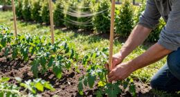 April Winds: Staking, Windbreaks and Transplant Timing