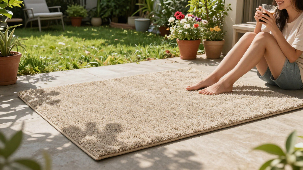 Outdoor Rugs on Hot Concrete: Materials That Stay Walkable
