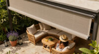 Roll-Up Exterior Shades for West Patios: Mesh Density Choices