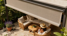 Roll-Up Exterior Shades for West Patios: Mesh Density Choices